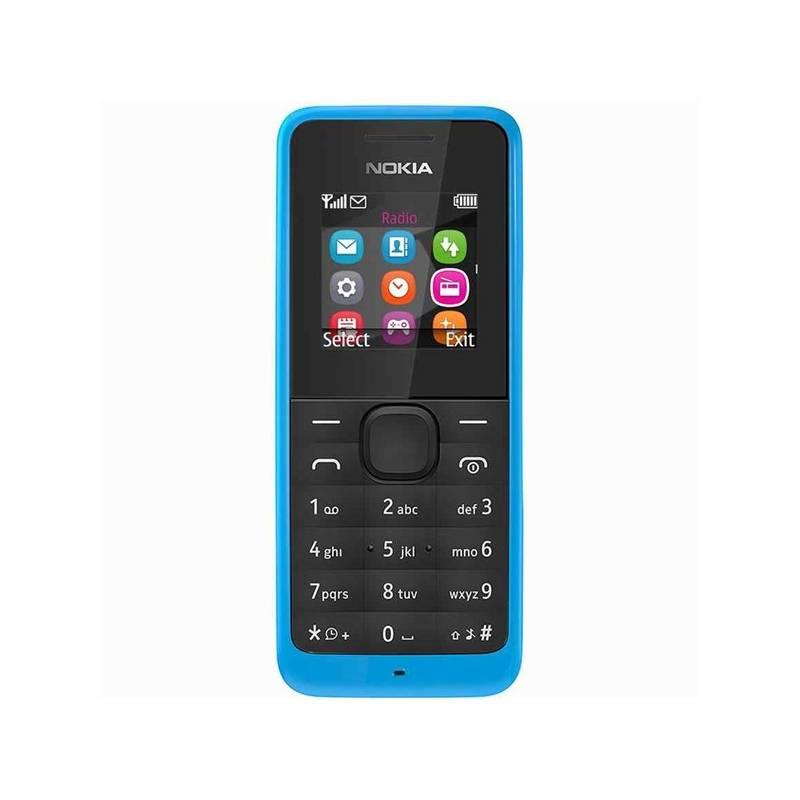 Mobilní telefon Nokia 105 (A00014452) černý/modrý, mobilní, telefon, nokia, 105, a00014452, černý, modrý