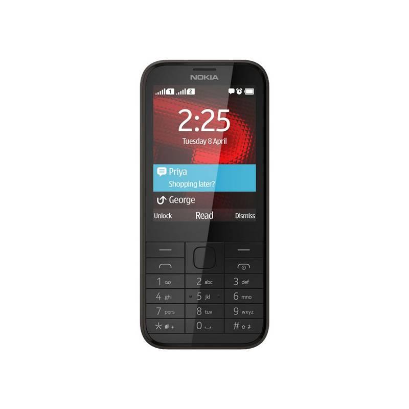 Mobilní telefon Nokia 225 Dual Sim (A00018864) černý, mobilní, telefon, nokia, 225, dual, sim, a00018864, černý