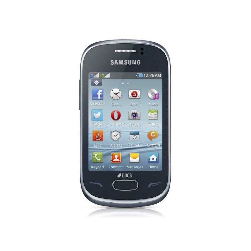 Mobilní telefon Samsung Rex 70 (S3802) Dual Sim - Metalic blue (GT-S3802MBAETL) modrý, mobilní, telefon, samsung, rex, s3802, dual, sim, metalic, blue, gt-s3802mbaetl