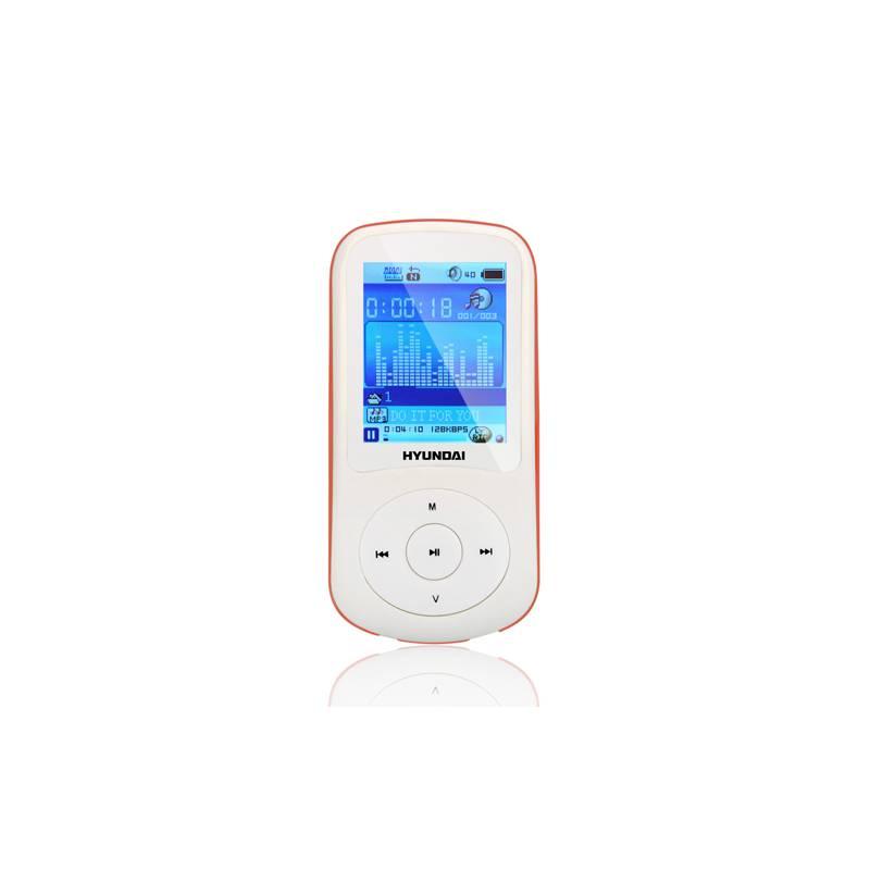 MP3 přehrávač Hyundai MPC 401 FM, 8GB bílý/oranžový, mp3, přehrávač, hyundai, mpc, 401, 8gb, bílý, oranžový