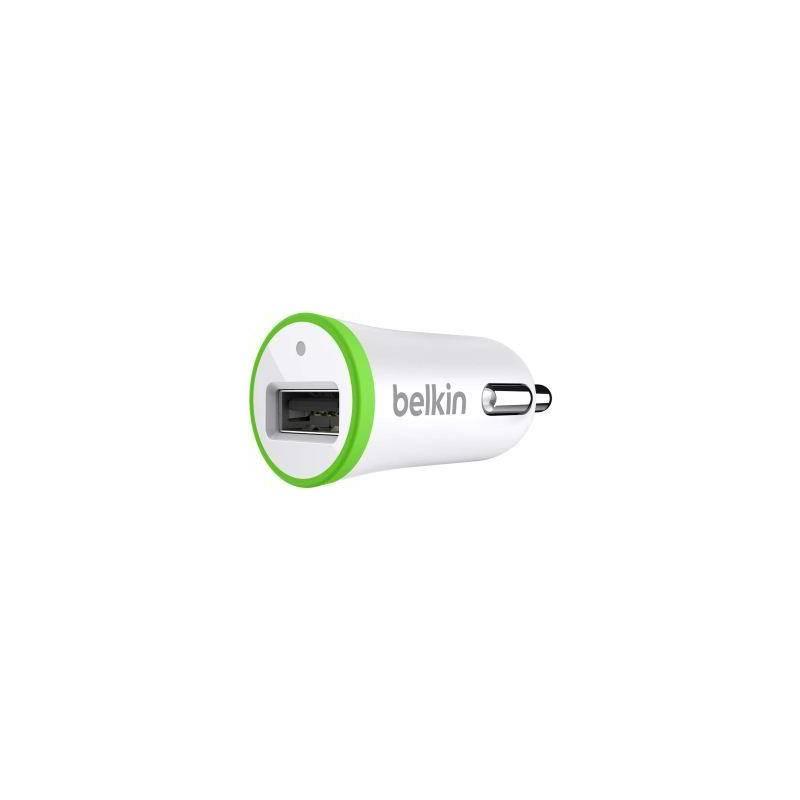 Nabíječka do auta Belkin 12-24V/5V 1A Micro MobiosCar univerzal (F8J051cwWHT) bílá/zelená, nabíječka, auta, belkin, 12-24v, micro, mobioscar, univerzal, f8j051cwwht