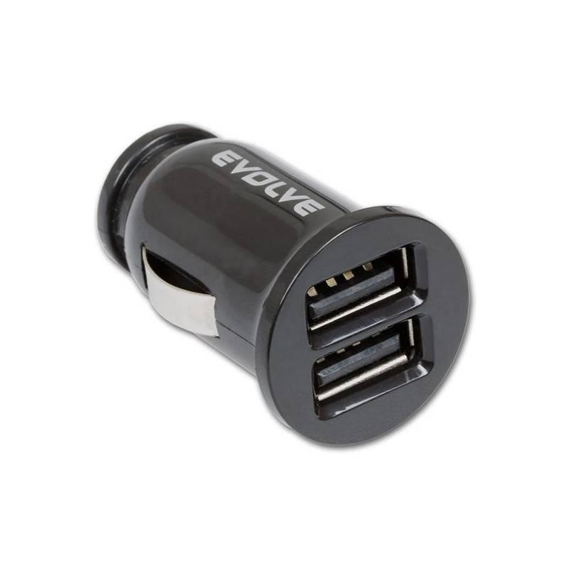 Nabíječka do auta Evolveo 12-24V/5V 2x 3,1A MX110 mini Dual USB univerzální (MX110) černá, nabíječka, auta, evolveo, 12-24v, mx110, mini, dual, usb, univerzální