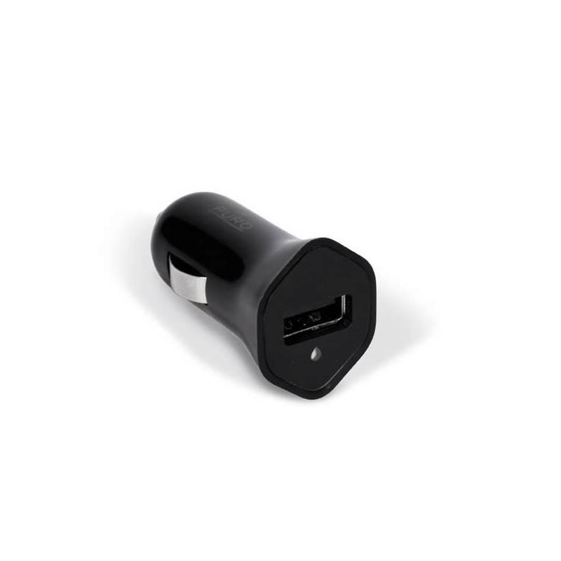 Nabíječka do auta Puro 1x USB port, mini (MCHUSBBLK) černý, nabíječka, auta, puro, usb, port, mini, mchusbblk, černý