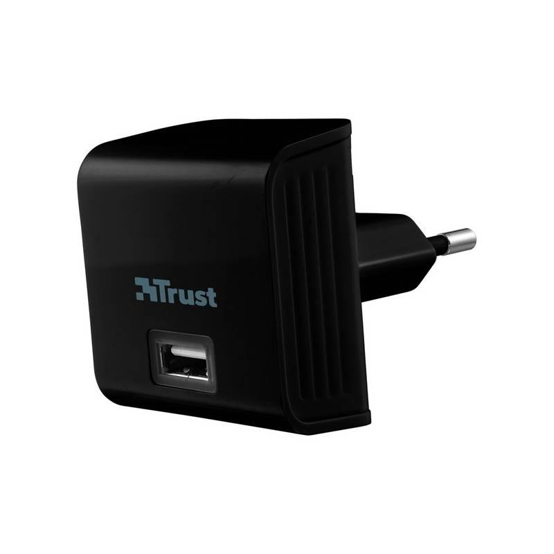 Nabíječka Trust USB port 12 W (19159) černý, nabíječka, trust, usb, port, 19159, černý