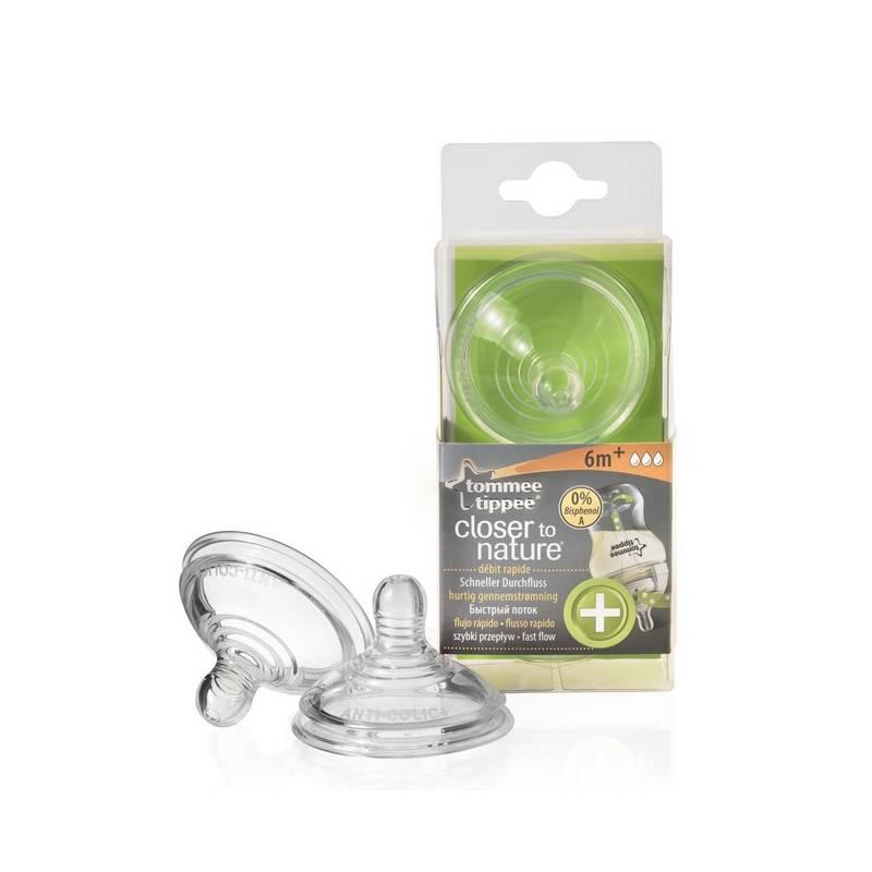 Náhradní savička Tommee Tippee C2N ANTI-COLIC, rychlý průtok 6+, 2ks, náhradní, savička, tommee, tippee, c2n, anti-colic, rychlý, průtok, 2ks