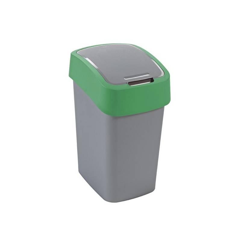 Odpadkový koš Curver 02170-P80 Flipbin 10 l šedo-zelený šedý/zelený, odpadkový, koš, curver, 02170-p80, flipbin, šedo-zelený, šedý, zelený