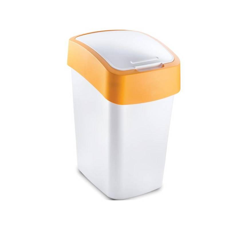 Odpadkový koš Curver Flipbin 02170-728 bílý/oranžový, odpadkový, koš, curver, flipbin, 02170-728, bílý, oranžový