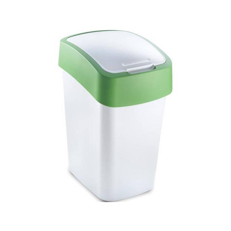 Odpadkový koš Curver Flipbin 02172-706 bílý/zelený, odpadkový, koš, curver, flipbin, 02172-706, bílý, zelený