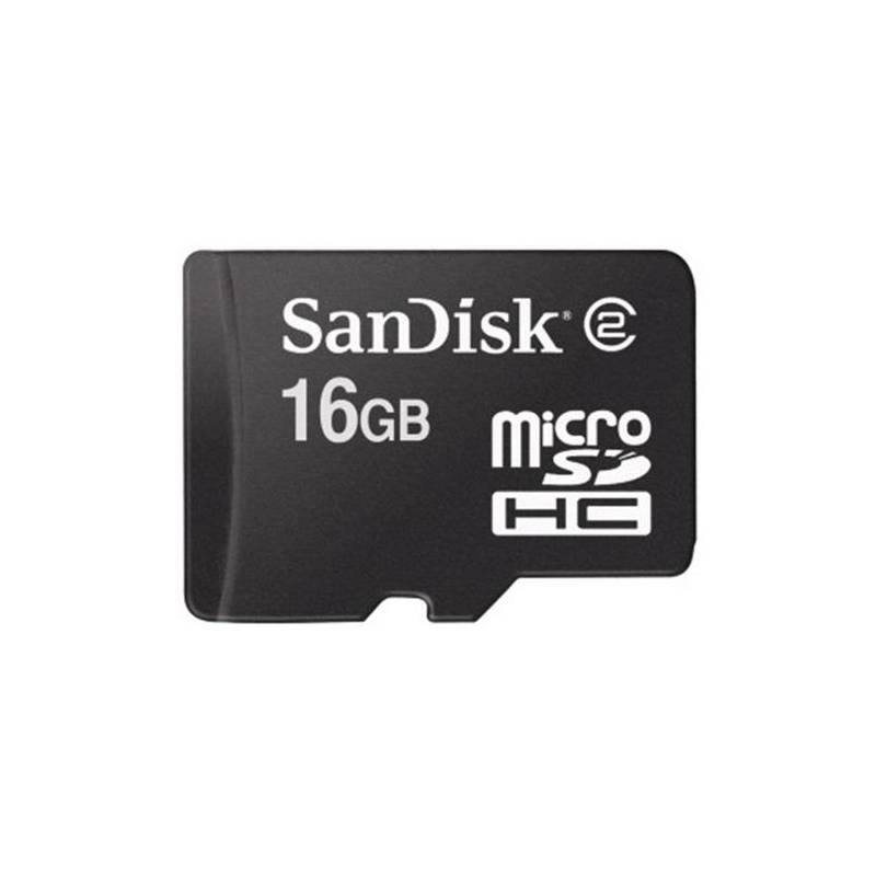 Paměťová karta Sandisk Micro SDHC 16GB Class 4 + adaptér (46992) černá, paměťová, karta, sandisk, micro, sdhc, 16gb, class, adaptér, 46992, černá