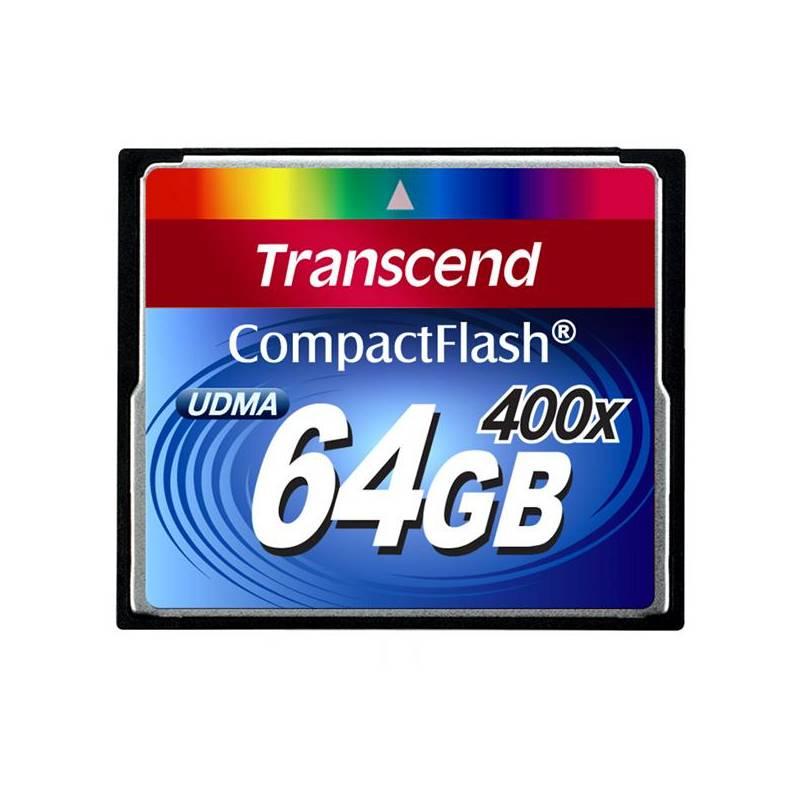 Paměťová karta Transcend CF 64GB 400X (TS64GCF400) černá, paměťová, karta, transcend, 64gb, 400x, ts64gcf400, černá