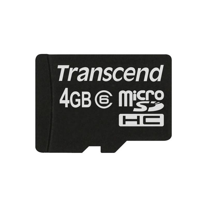 Paměťová karta Transcend MicroSDHC 4GB Class6 (TS4GUSDC6) černá, paměťová, karta, transcend, microsdhc, 4gb, class6, ts4gusdc6, černá