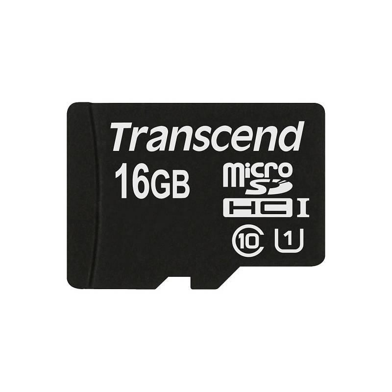 Paměťová karta Transcend MicroSDHC Premium 16GB Class10 UHS-I (TS16GUSDCU1), paměťová, karta, transcend, microsdhc, premium, 16gb, class10, uhs-i, ts16gusdcu1