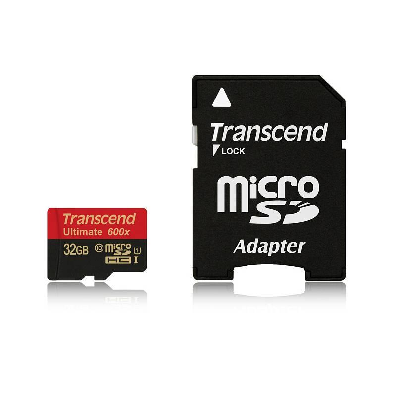 Paměťová karta Transcend MicroSDHC Ultimate 32GB Class 10 UHS-1 U1 + adapter (TS32GUSDHC10U1), paměťová, karta, transcend, microsdhc, ultimate, 32gb, class, uhs-1