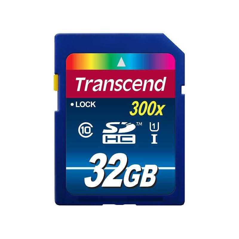 Paměťová karta Transcend SDHC Premium 32GB Class10 UHS-I (TS32GSDU1), paměťová, karta, transcend, sdhc, premium, 32gb, class10, uhs-i, ts32gsdu1