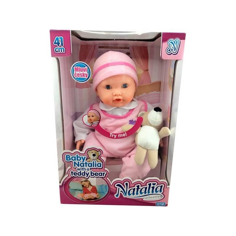 Panenka Alltoys Natalia s interaktivním medvídkem (vrácené zboží 8414000093), panenka, alltoys, natalia, interaktivním, medvídkem, vrácené, zboží