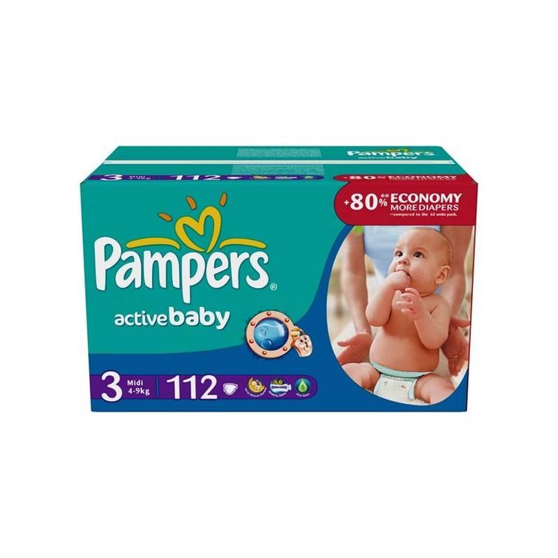 Plenky Pampers Active Baby Active Baby vel. 3, 112 ks, plenky, pampers, active, baby, vel, 112