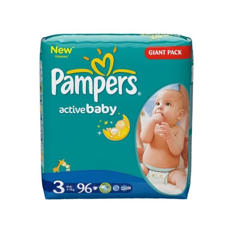 Plenky Pampers Active Baby Active Baby vel. 3, 96 ks, plenky, pampers, active, baby, vel