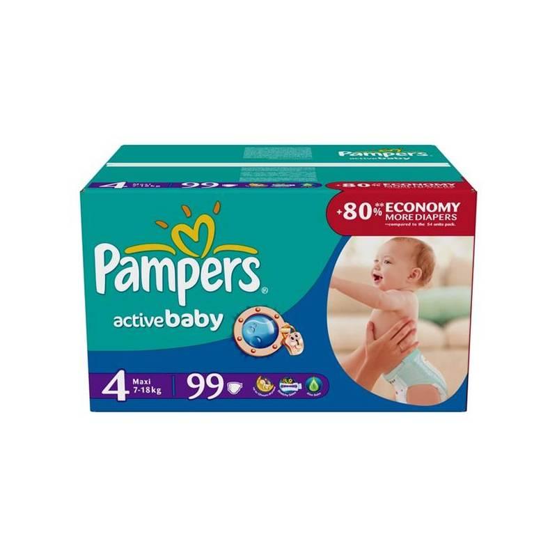 Plenky Pampers Active Baby Active Baby vel. 4, 99 ks, plenky, pampers, active, baby, vel