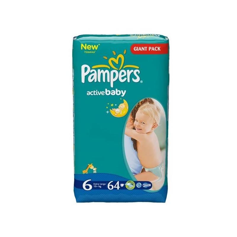 Plenky Pampers Active Baby Active Baby vel. 6, 64 ks, plenky, pampers, active, baby, vel