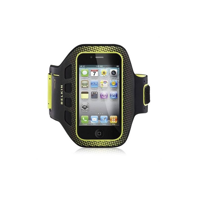 Pouzdro na mobil Belkin EaseFit Armband pro iPhone 4/4S (F8Z894cwC00) černé/zelené (rozbalené zboží 2800002480), pouzdro, mobil, belkin, easefit, armband, pro, iphone, f8z894cwc00, černé, zelené