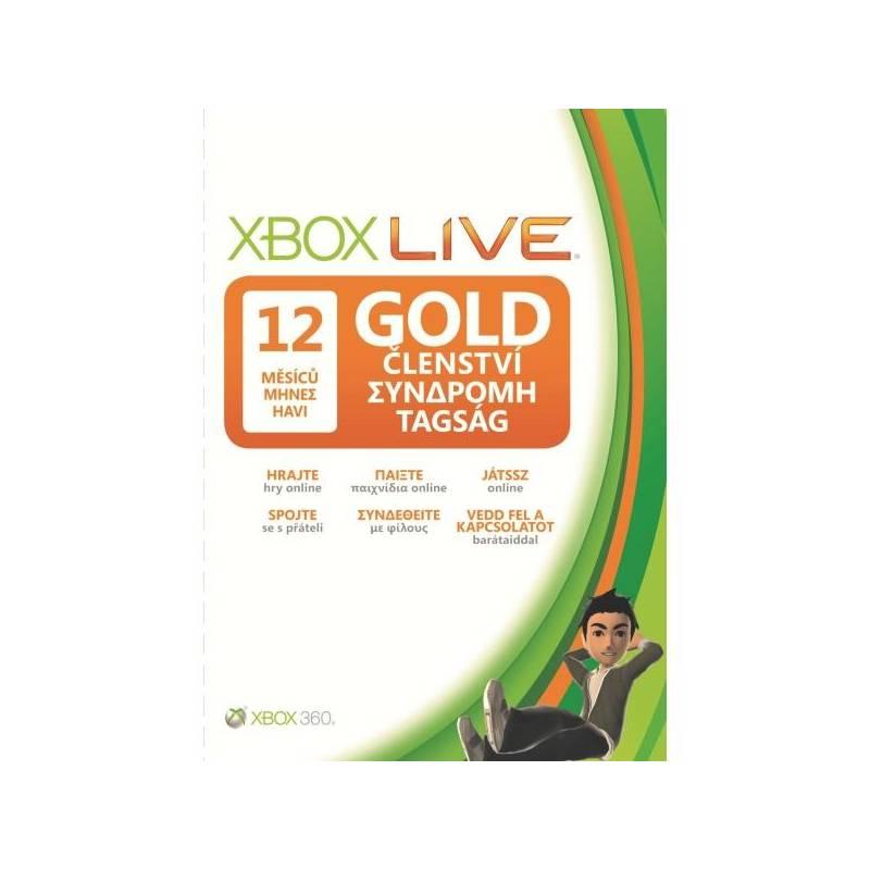 Příslušenství pro konzole Microsoft Xbox 360 Live 12 Month Gold Membership Card (52M-00254), příslušenství, pro, konzole, microsoft, xbox, 360, live, month, gold, membership