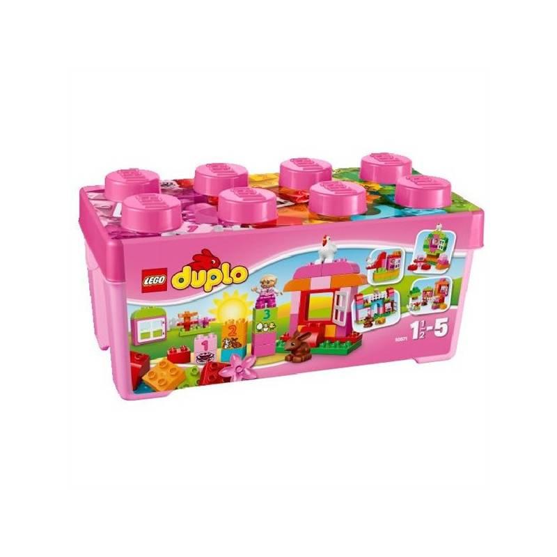 Stavebnice Lego DUPLO Kostičky 10571 Růžový box plný zábavy, stavebnice, lego, duplo, kostičky, 10571, růžový, box, plný, zábavy