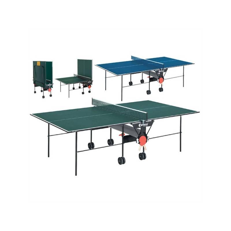 Stůl na stolní tenis Sponeta S1-12/13i, S1-72/73i - pojezd, síťka+ držák - bez nutnosti demontáže při skládání stolu modrý, stůl, stolní, tenis, sponeta, s1-12, 13i, s1-72, 73i, pojezd, síťka