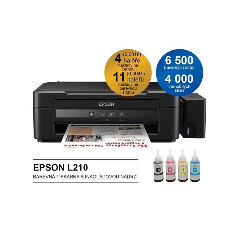 Tiskárna multifunkční Epson L210 CIS (C11CC59301) černá, tiskárna, multifunkční, epson, l210, cis, c11cc59301, černá