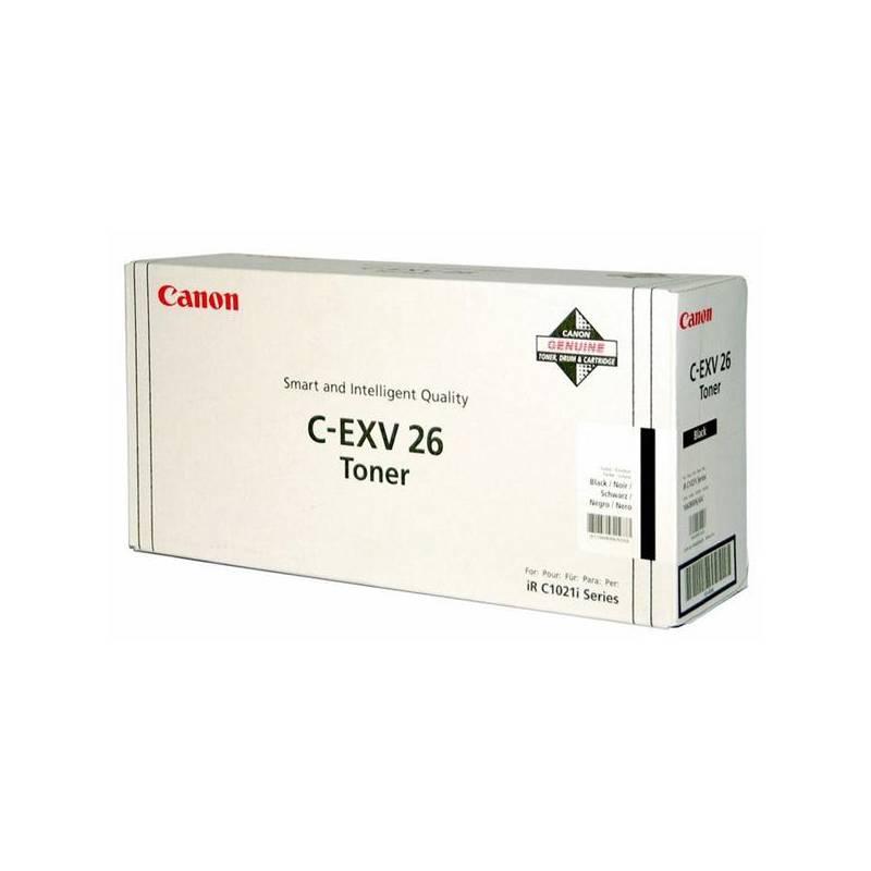 Toner Canon C-EXV26Bk, 6K stran (1660B006) černý, toner, canon, c-exv26bk, stran, 1660b006, černý