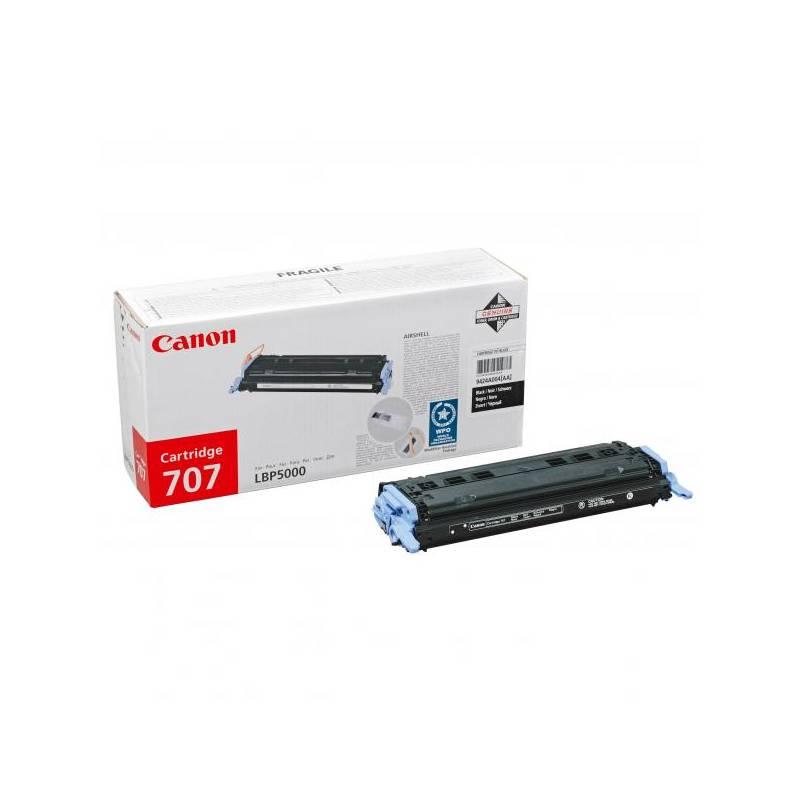 Toner Canon CRG-707Bk, 2K stran (9424A004) černý, toner, canon, crg-707bk, stran, 9424a004, černý