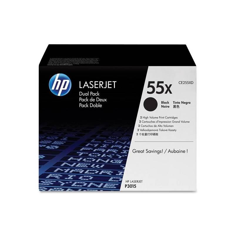 Toner HP CE255XD, 12,5K stran (CE255XD) černý, toner, ce255xd, stran, černý