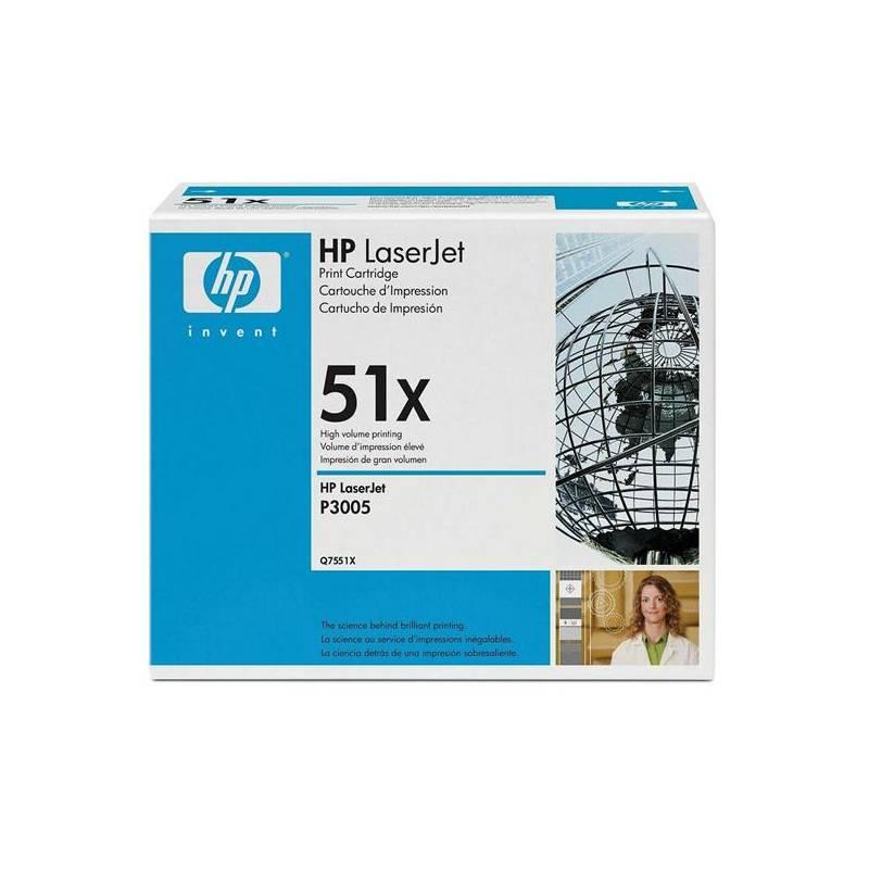 Toner HP Q7551X, 13K stran (Q7551X) černý, toner, q7551x, 13k, stran, černý