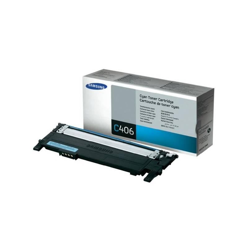 Toner Samsung CLT-C406S, 1K stran (CLT-C406S/ELS) modrý, toner, samsung, clt-c406s, stran, els, modrý