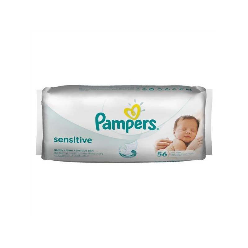 Ubrousky čistící Pampers Sensitive 56ks, ubrousky, čistící, pampers, sensitive, 56ks