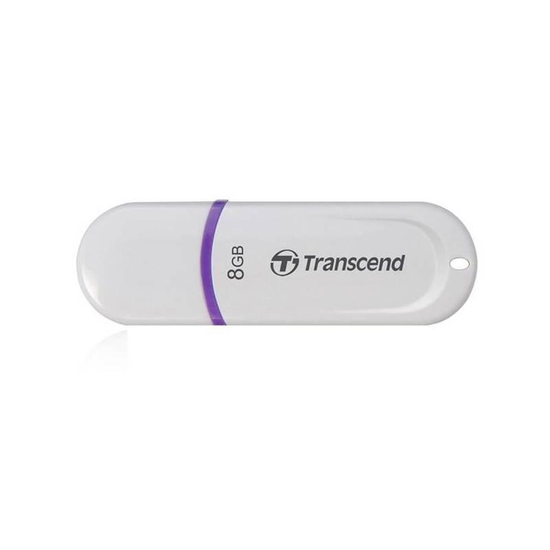 USB flash disk Transcend JetFlash 330 8GB (TS8GJF330) bílý/fialový, usb, flash, disk, transcend, jetflash, 330, 8gb, ts8gjf330, bílý, fialový