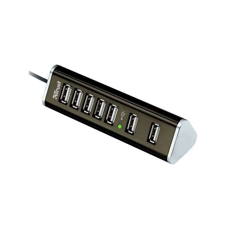 USB Hub Trust HU-5870V (15140) černý, usb, hub, trust, hu-5870v, 15140, černý