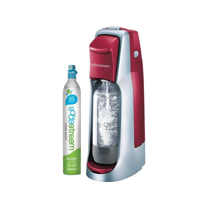 Výrobník sodové vody SodaStream JET RED/SILVER stříbrný/červený, výrobník, sodové, vody, sodastream, jet, red, silver, stříbrný, červený