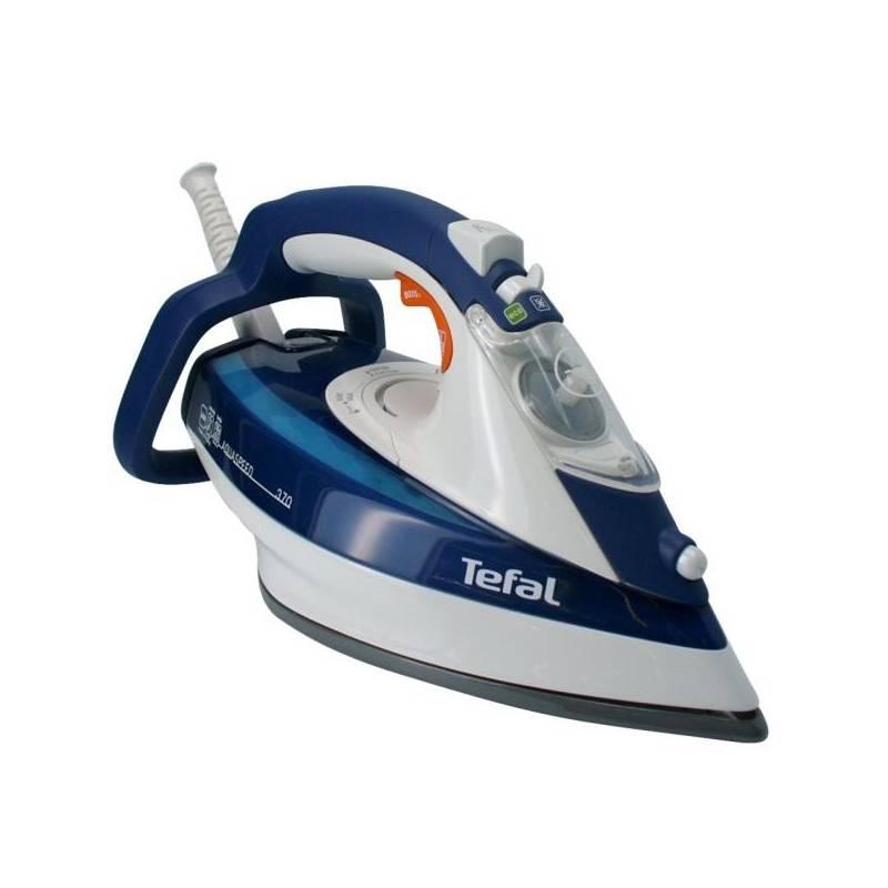 Žehlička Tefal Aquaspeed FV5370 bílá/modrá, Žehlička, tefal, aquaspeed, fv5370, bílá, modrá