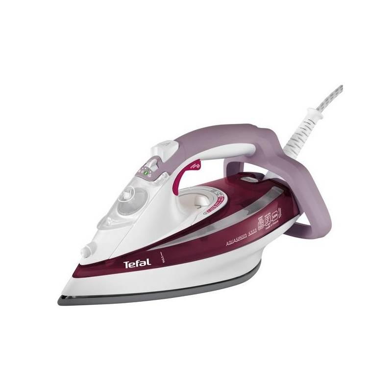 Žehlička Tefal FV5333E0 bílá/vínová, Žehlička, tefal, fv5333e0, bílá, vínová