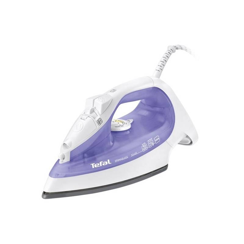 Žehlička Tefal Primagliss FV2545E0 bílá/fialová, Žehlička, tefal, primagliss, fv2545e0, bílá, fialová