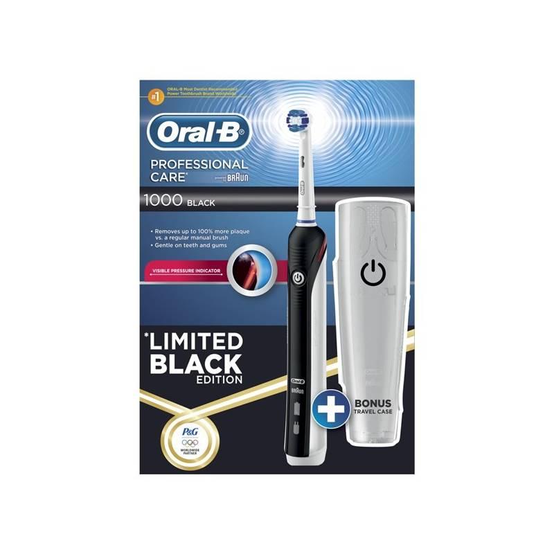 Zubní kartáček Oral-B Oral B Professional Care 1000 Black černý/bílý (vrácené zboží 8214018505), zubní, kartáček, oral-b, oral, professional, care, 1000, black, černý, bílý