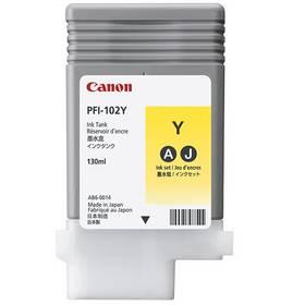 Inkoustová náplň Canon PFI-102Y, 130ml (CF0898B001AA) žlutá