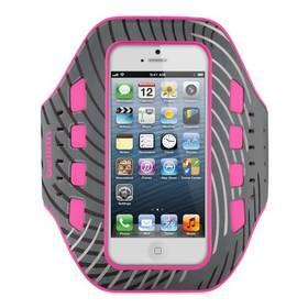 Pouzdro na mobil Belkin ProFit Armband pro iPhone 5 (F8W107vfC02) šedé/růžové (rozbalené zboží 8214028000)