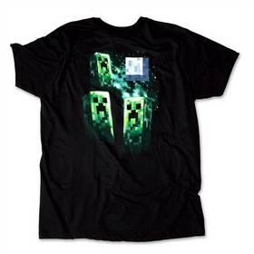 Tričko Minecraft Three Creeper Moon Tee černé L (JX2497MNC-L)